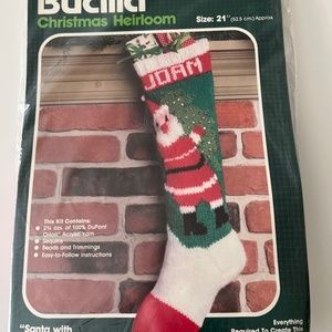 Vintage Bucilla Christmas Stocking Kit # 7621 to knit
